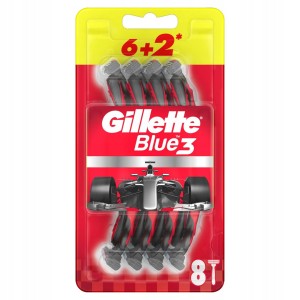 Maszynka jednorazowa do golenia Gillette BLUE3 NITRO czerwone 