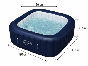 Sama Niecka basen do Jacuzzi Bestway Spa Lay-Z-Spa Hawaii  6001H 180 cm x 180 cm x  71 cm