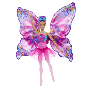 Lalka Barbie Motylkowa baletnica 2 w 1 z magiczną przemianą HXJ10